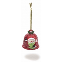 Christmas ornament, bell, ceramic